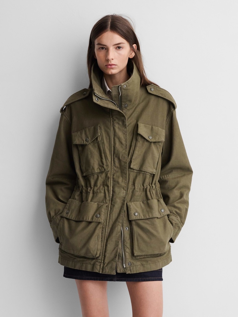 A.P.C. Olive Green Utility Jacket - Women